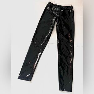 Love 83 Black Faux Patent Leather Pants - New with Tags